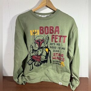 Disney Parks Exclusive! Boba Fett Crewneck Sweatshirt Sz. S
